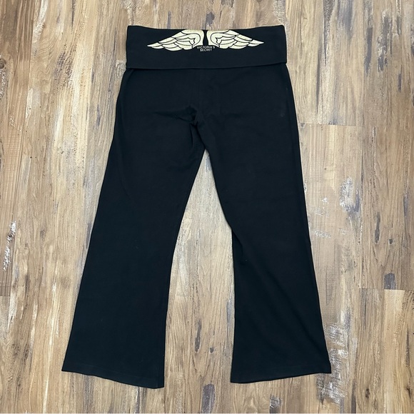 Victoria's Secret Black Leggings with Gold Wing Detail - Picture 1 of 7